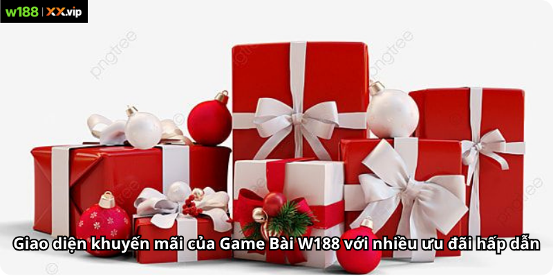 Giao diện khuyến mãi của Game Bài W188 với nhiều ưu đãi hấp dẫn